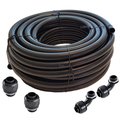 Hydromaxx 3/4 in. x 100 ft Black UL Listed Non-Metallic Flexible Liquid Tight Electrical Conduit with Fittings LT034100FB